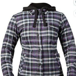 Brand new ladies armored motorcycle jacket with hood